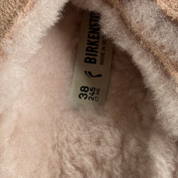 Birkenstock Arizona Shearling Fur Cozy Sandal Blush Rose Pink 7 - Picture 9 of 9
